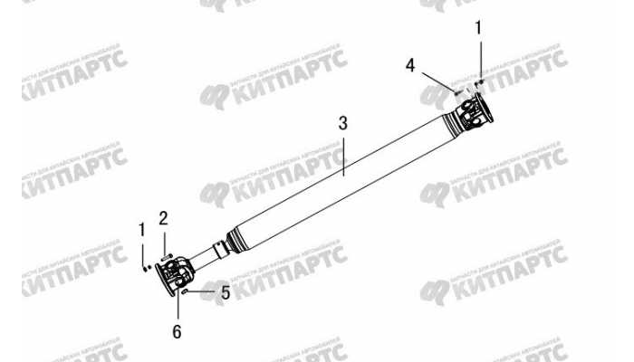 Вал карданный задний Great Wall DW Hower H3